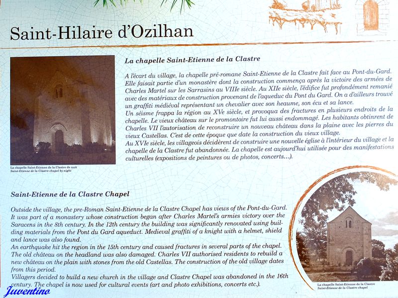 Chapelle St-Etienne de la Clastre à St-Hilaire-d'Ozilhan